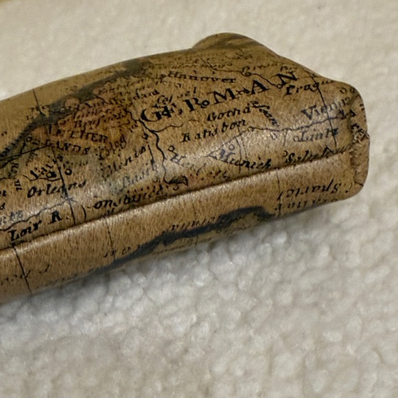 Patricia Nash Vintage Map Print Coin Purse Keychain nwot - Picture 3 of 9